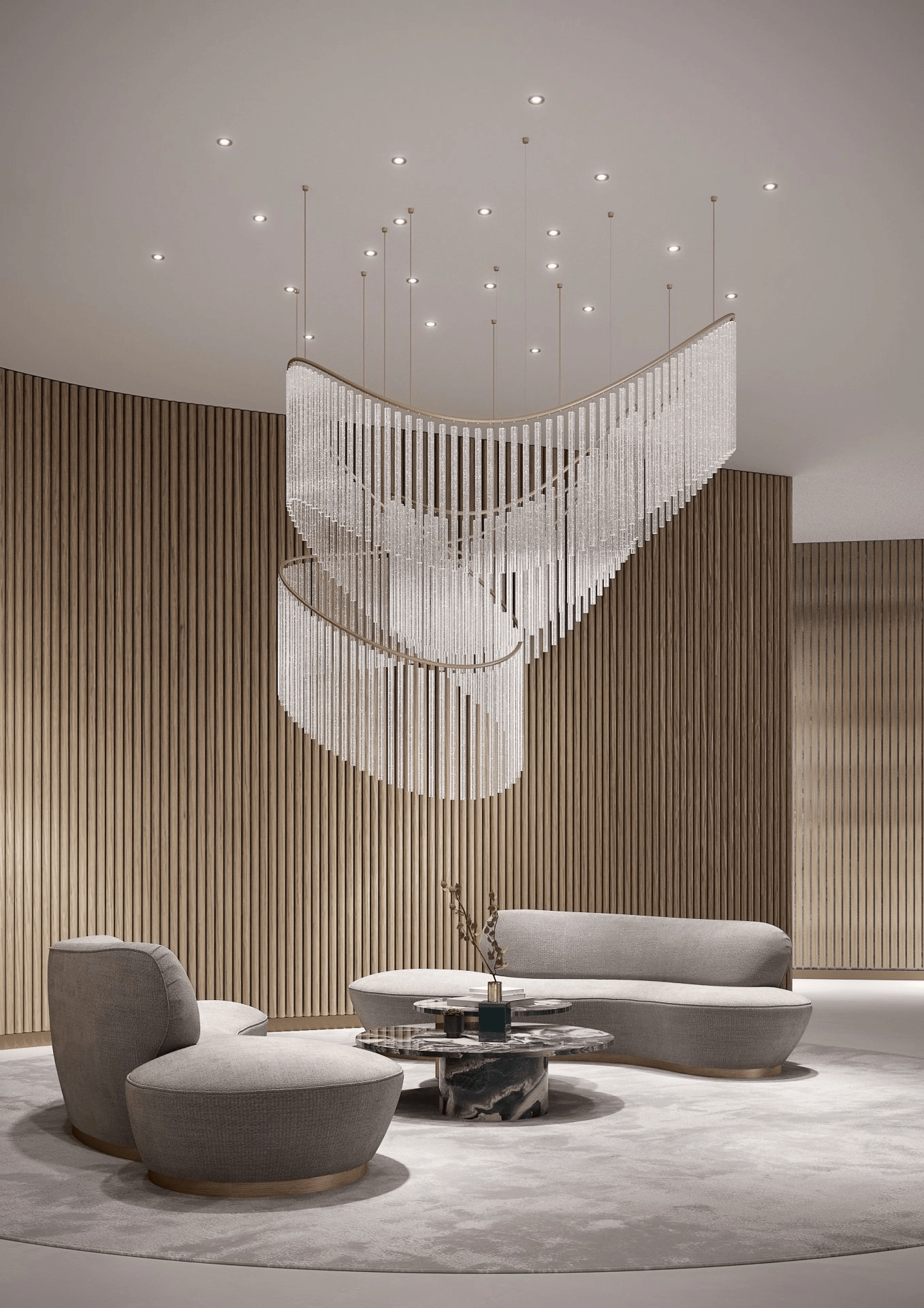 Rivella Cascade Fringe Chandelier - Elegant Design with Adjustable Hei