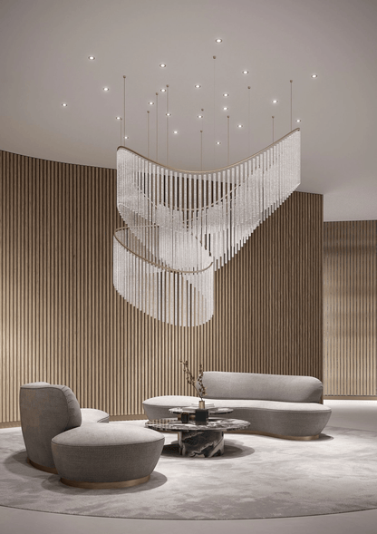Rivella Cascade Fringe Chandelier - Elegant Design with Adjustable Hei