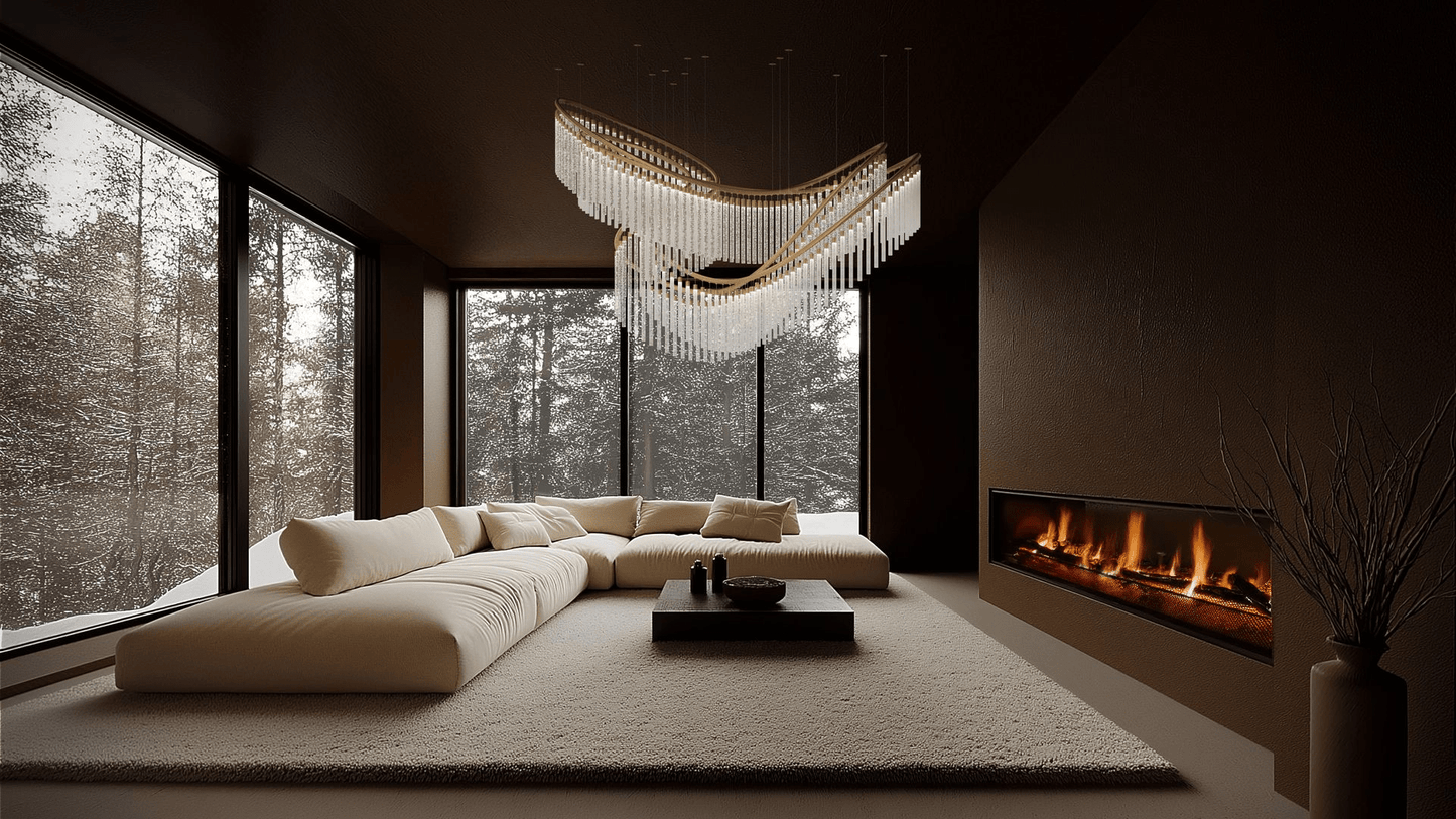 Rivella Cascade Fringe Chandelier - Elegant Design with Adjustable Hei