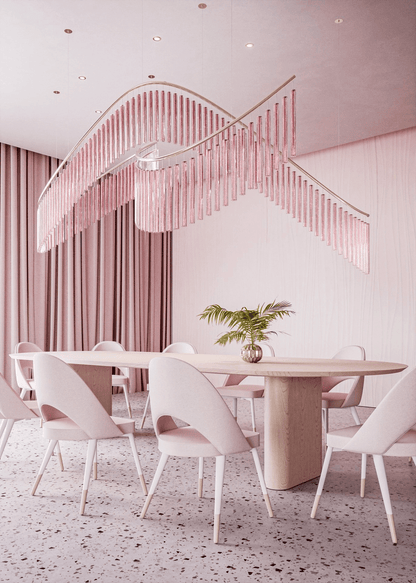 Rivella Cascade Fringe Chandelier - Elegant Design with Adjustable Hei