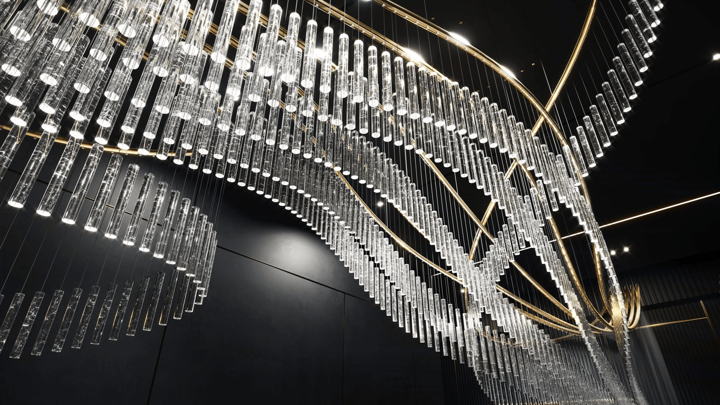 Rivella Cascade Fringe Chandelier - Elegant Design with Adjustable Hei