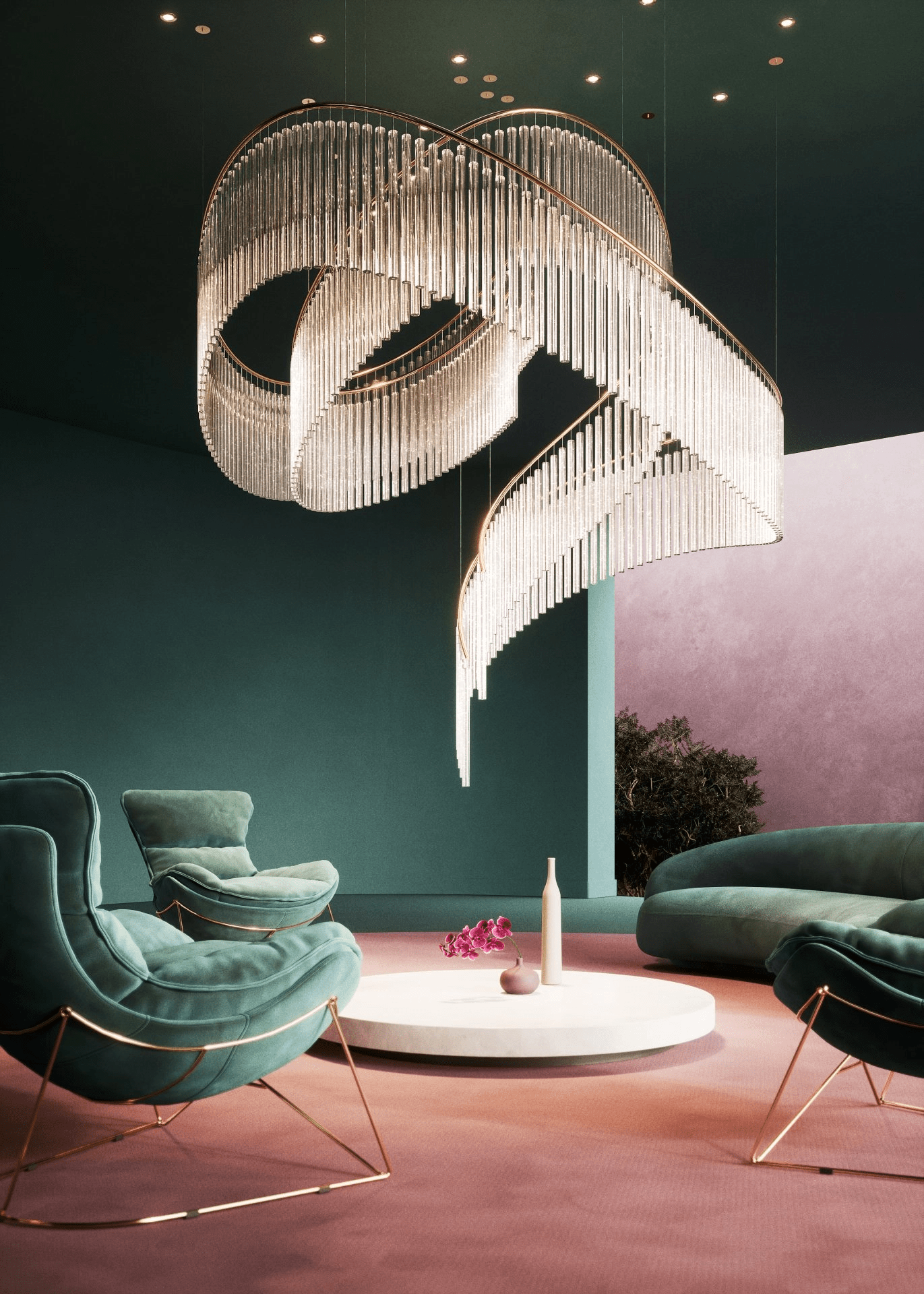 Rivella Cascade Fringe Chandelier - Elegant Design with Adjustable Hei
