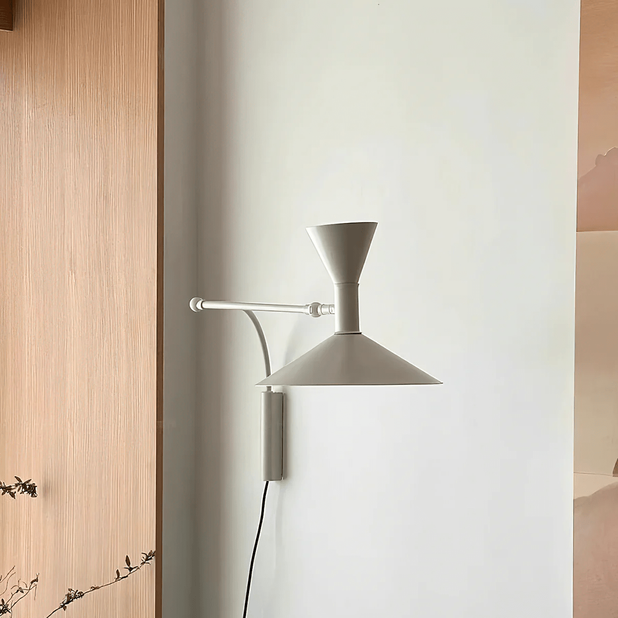 Marseille Plug-in Wall Light with Adjustable Brightness & Sleek Design