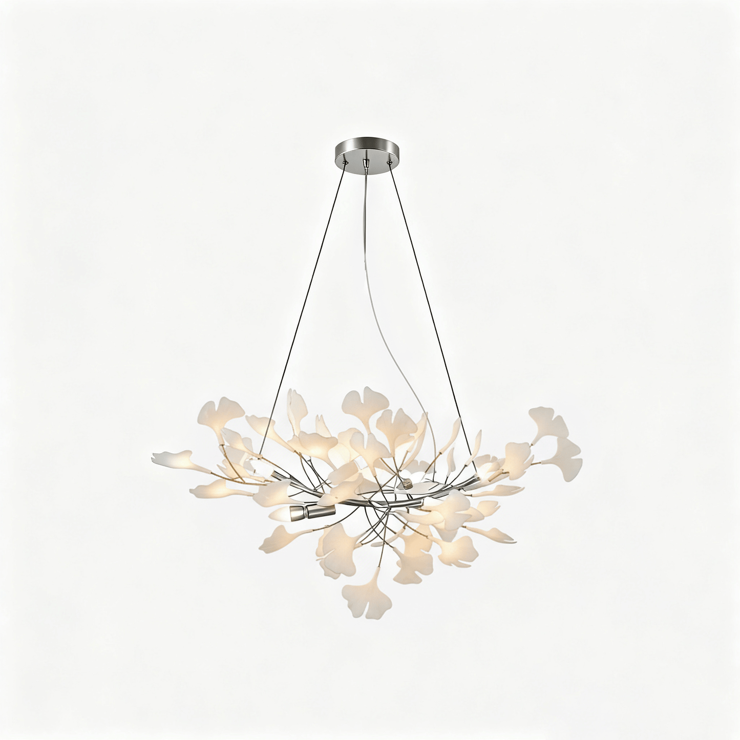 Horizon Bloom Ginkgo Chandelier - Elegant Design & Adjustable Height