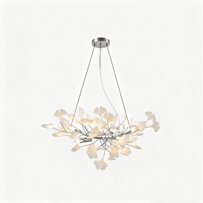 Horizon Bloom Ginkgo Chandelier - Elegant Design & Adjustable Height