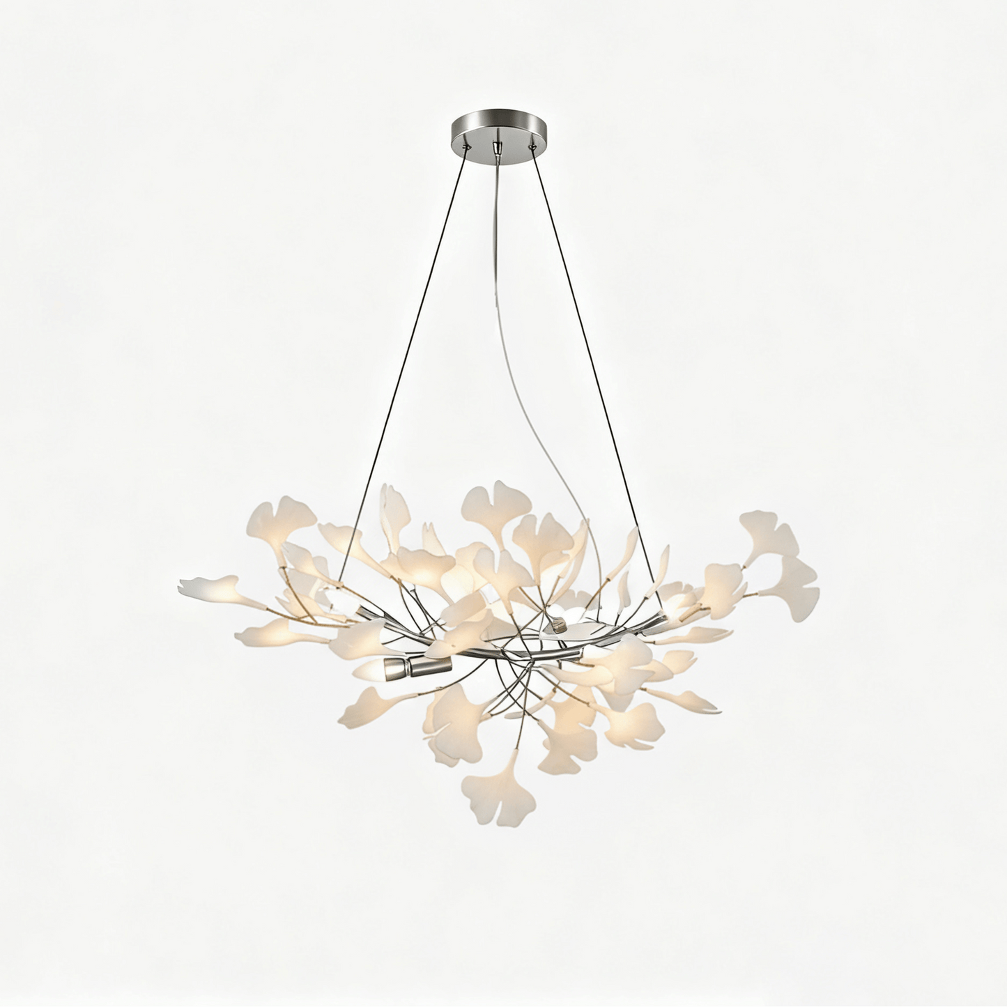 Horizon Bloom Ginkgo Chandelier - Elegant Design & Adjustable Height