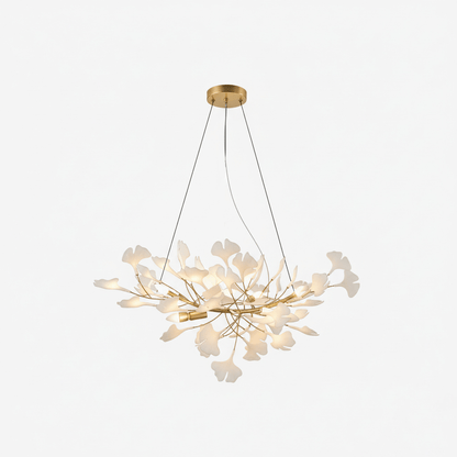 Horizon Bloom Ginkgo Chandelier - Elegant Design & Adjustable Height