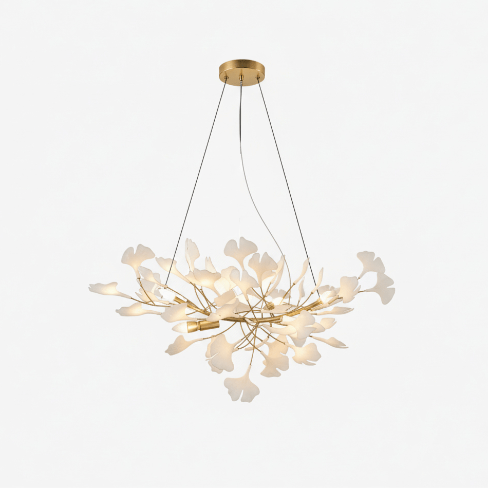 Horizon Bloom Ginkgo Chandelier - Elegant Design & Adjustable Height