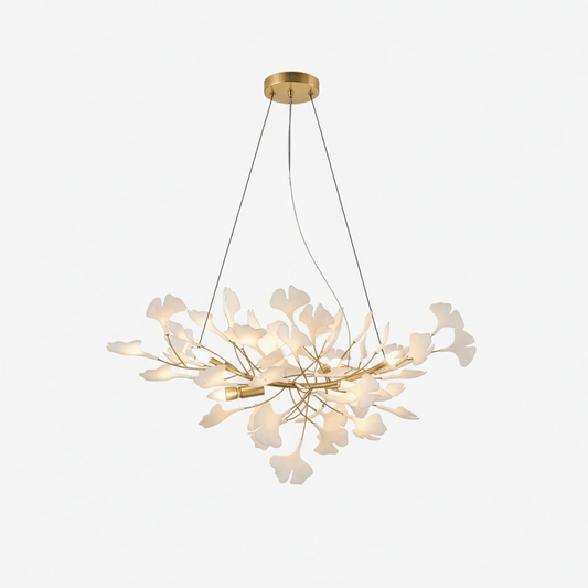 Horizon Bloom Ginkgo Chandelier - Elegant Design & Adjustable Height