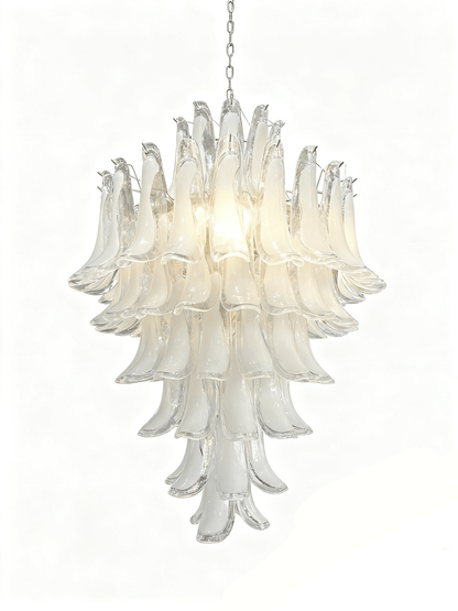 Dravina Glass Petals Pendant Lamp - Modern Design, Adjustable Height