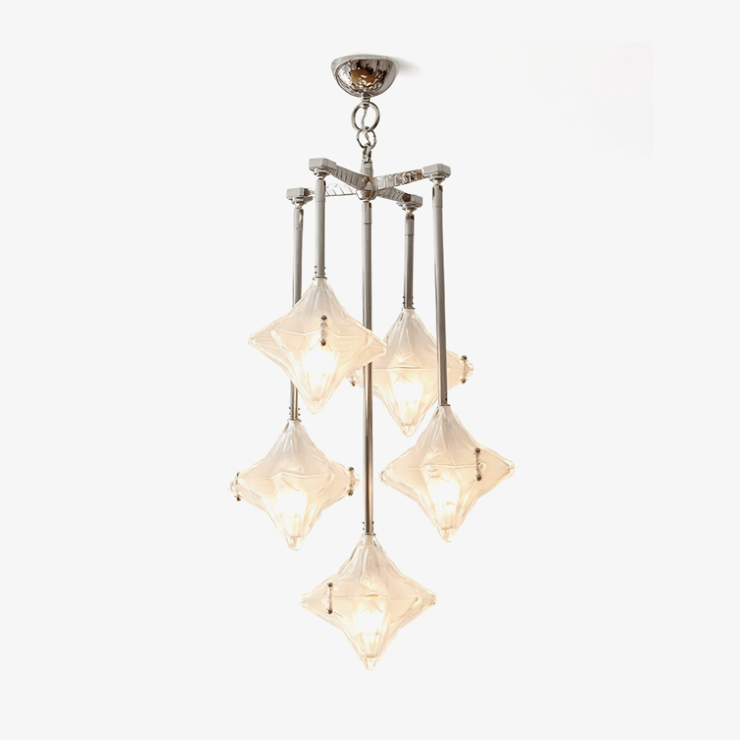 Elowen Long Prism Star Chandelier - Elegant Lighting & Adjustable Heig