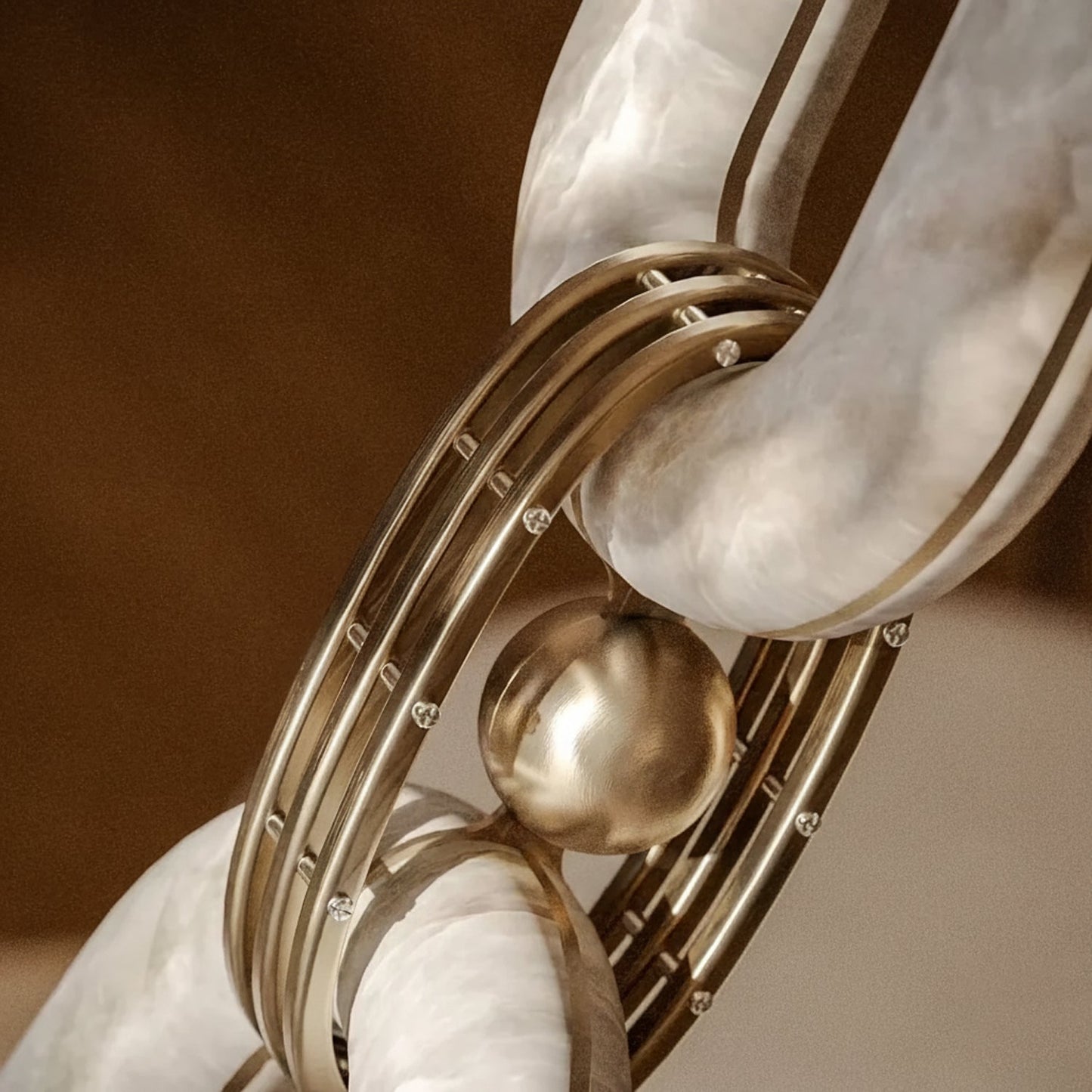 Modern Chain Link Chandelier - Adjustable Height, Elegant Design