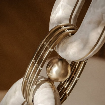 Modern Chain Link Chandelier - Adjustable Height, Elegant Design