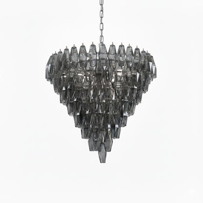 Asti Glass Chandelier - Elegant Design with Adjustable Height & Crysta