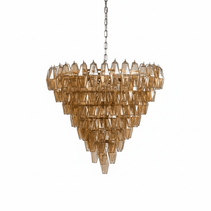 Asti Glass Chandelier - Elegant Design with Adjustable Height & Crysta