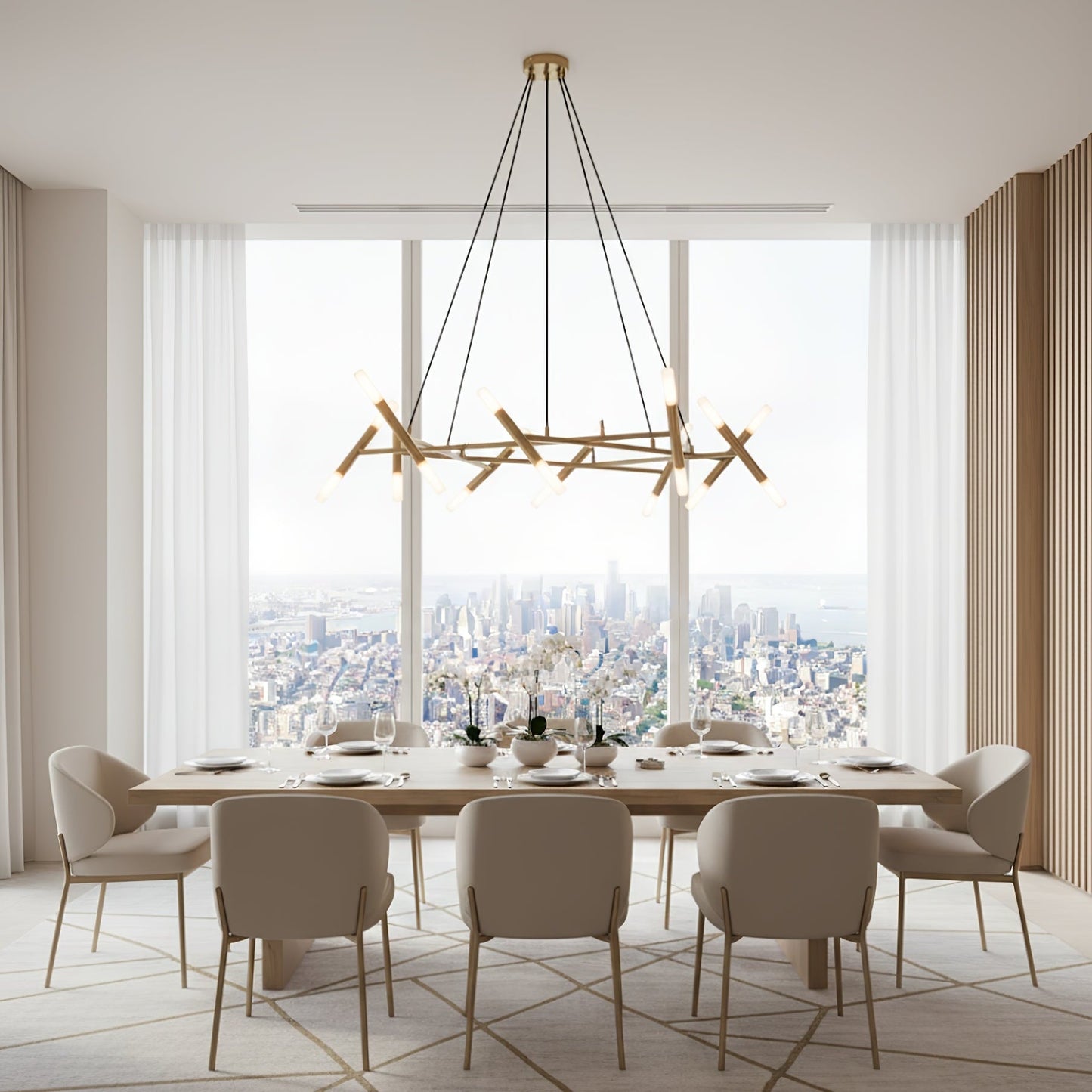 Le Diamant Crystal Chandelier - Elegant Design, Dimmable LED Lights