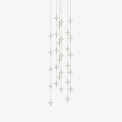 Starfall Staircase Chandelier - Elegant Design with Adjustable Height