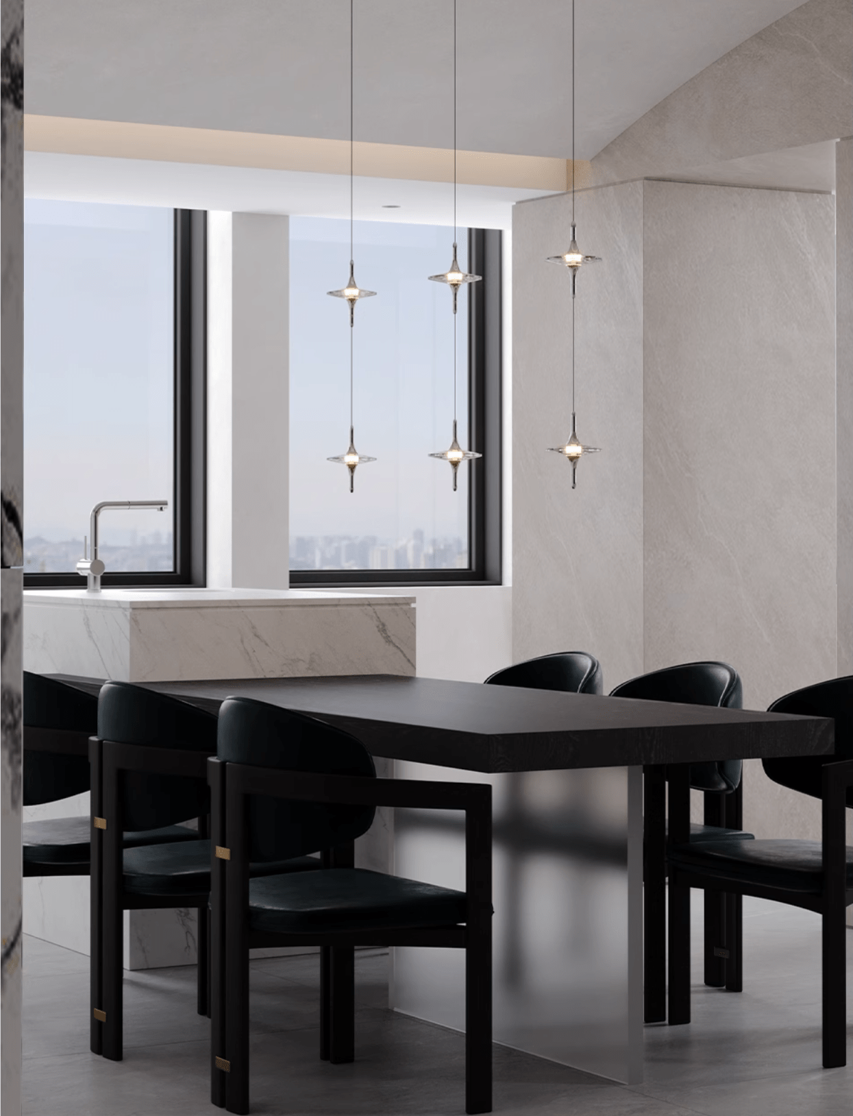 Starfall Staircase Chandelier - Elegant Design with Adjustable Height