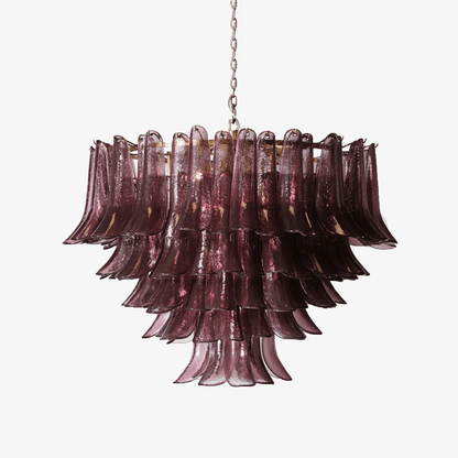Amethyst Bloom Crystal Chandelier - Elegant Design & Adjustable Height