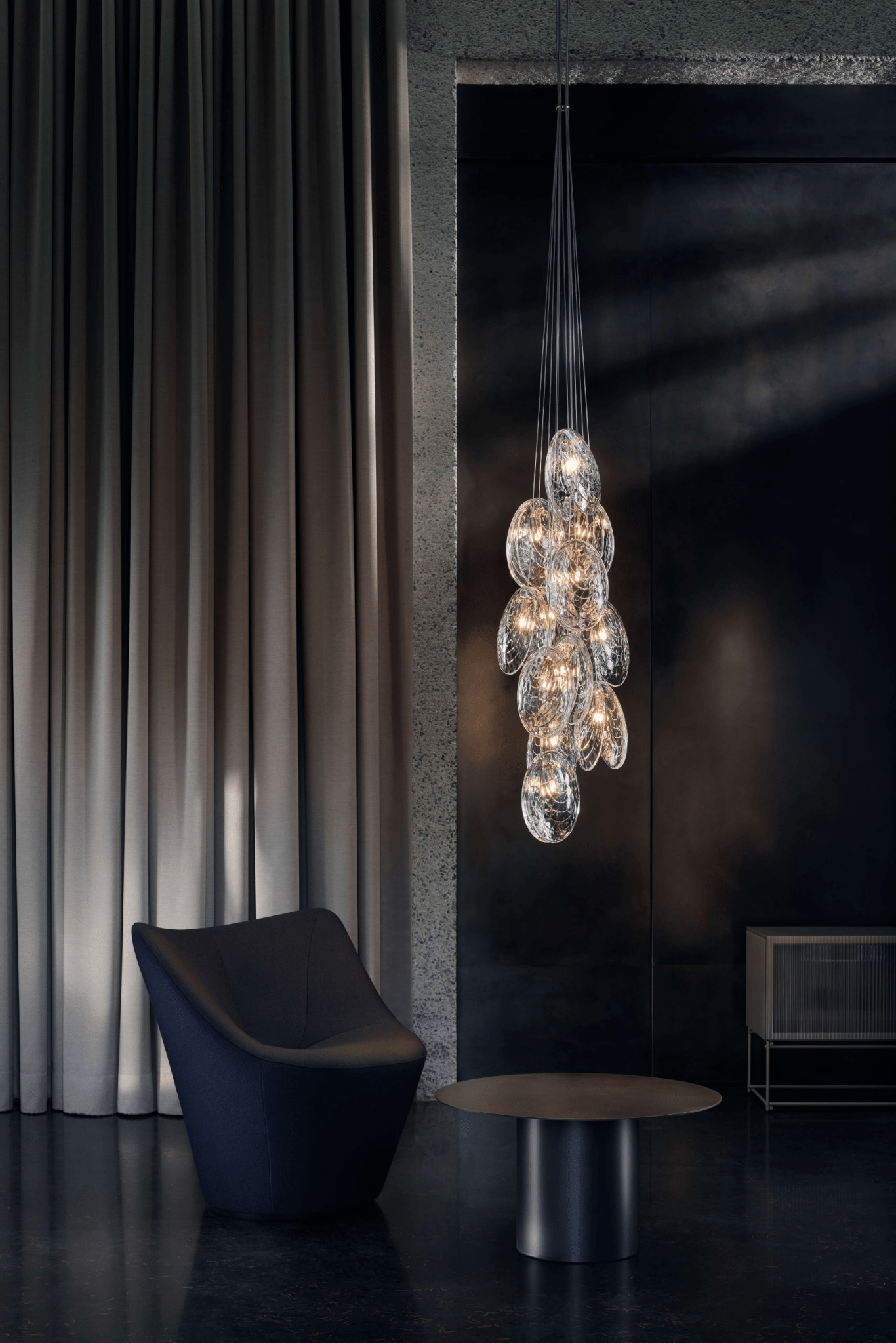 Mussels Cluster Chandelier - Elegant Design with Adjustable Height & W
