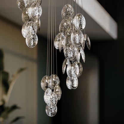 Mussels Cluster Chandelier - Elegant Design with Adjustable Height & W