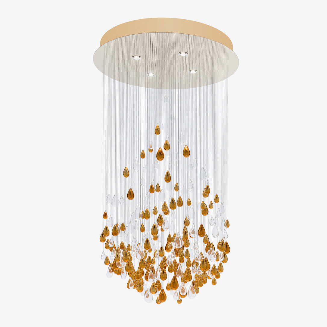 Droplets Sculpture Chandelier - Elegant Design with Adjustable Height
