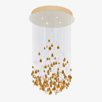 Droplets Sculpture Chandelier - Elegant Design with Adjustable Height