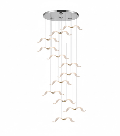 Elegant Large Seagull Chandelier - Adjustable Height, Energy-Efficient