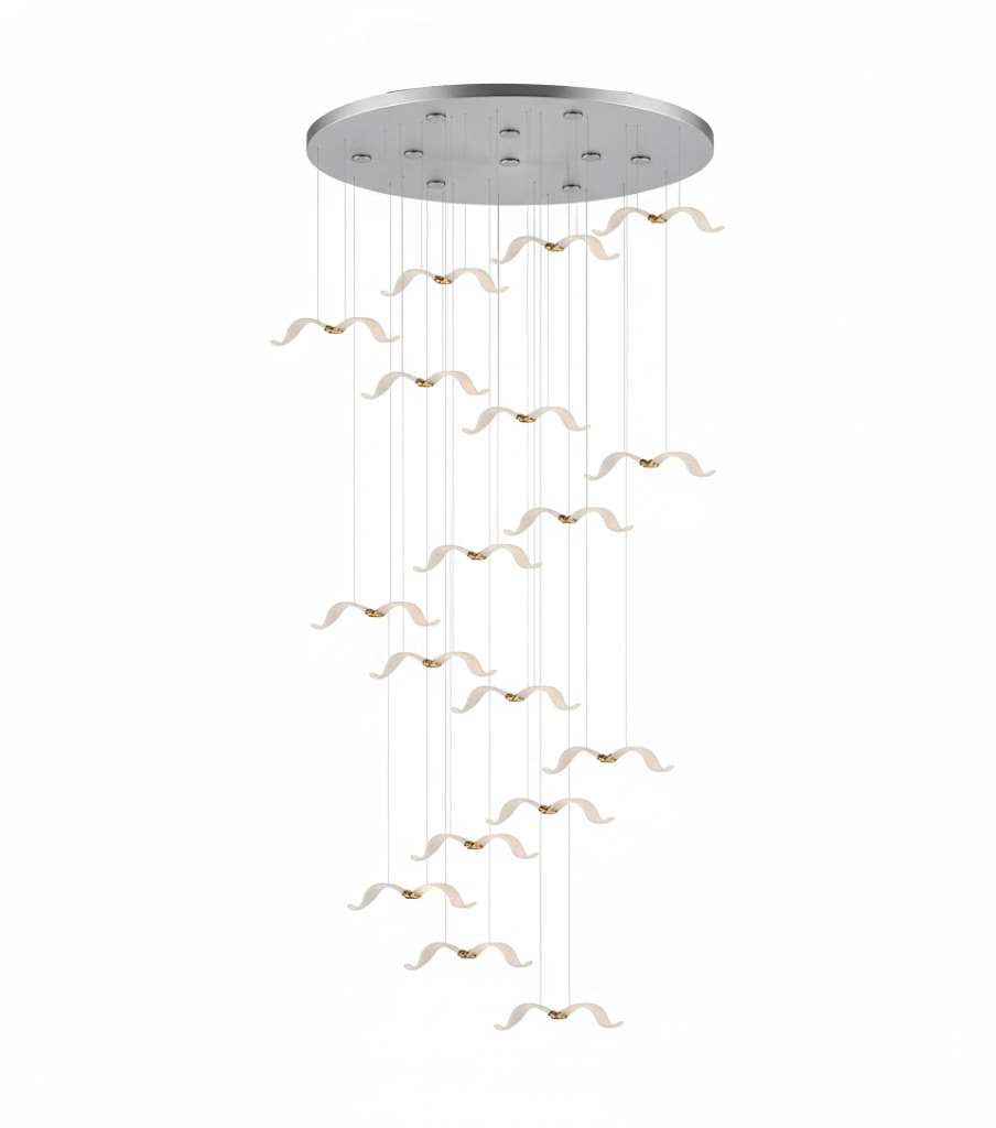 Elegant Large Seagull Chandelier - Adjustable Height, Energy-Efficient