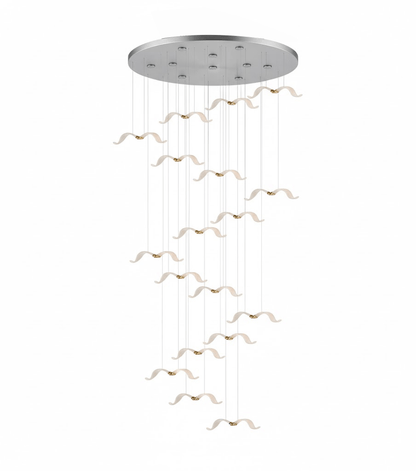 Elegant Large Seagull Chandelier - Adjustable Height, Energy-Efficient
