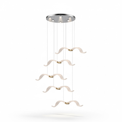 Elegant Large Seagull Chandelier - Adjustable Height, Energy-Efficient
