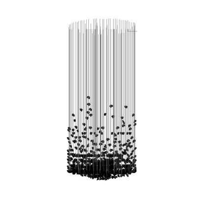 Customizable Raw Crystal Chandelier with Adjustable Height & Dimmable