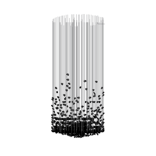 Customizable Raw Crystal Chandelier with Adjustable Height & Dimmable