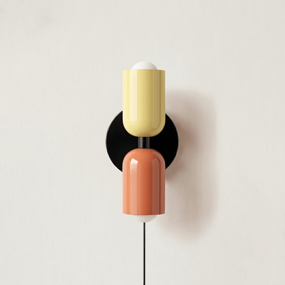 Couleur Double Plug-In Wall Lamp with Adjustable Brightness and Modern
