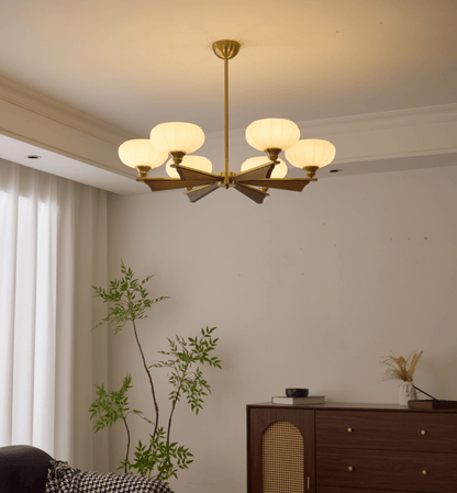 Elara Bloom Modern Chandelier with Adjustable Height & LED Lighting