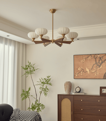 Elara Bloom Modern Chandelier with Adjustable Height & LED Lighting