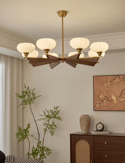 Elara Bloom Modern Chandelier with Adjustable Height & LED Lighting
