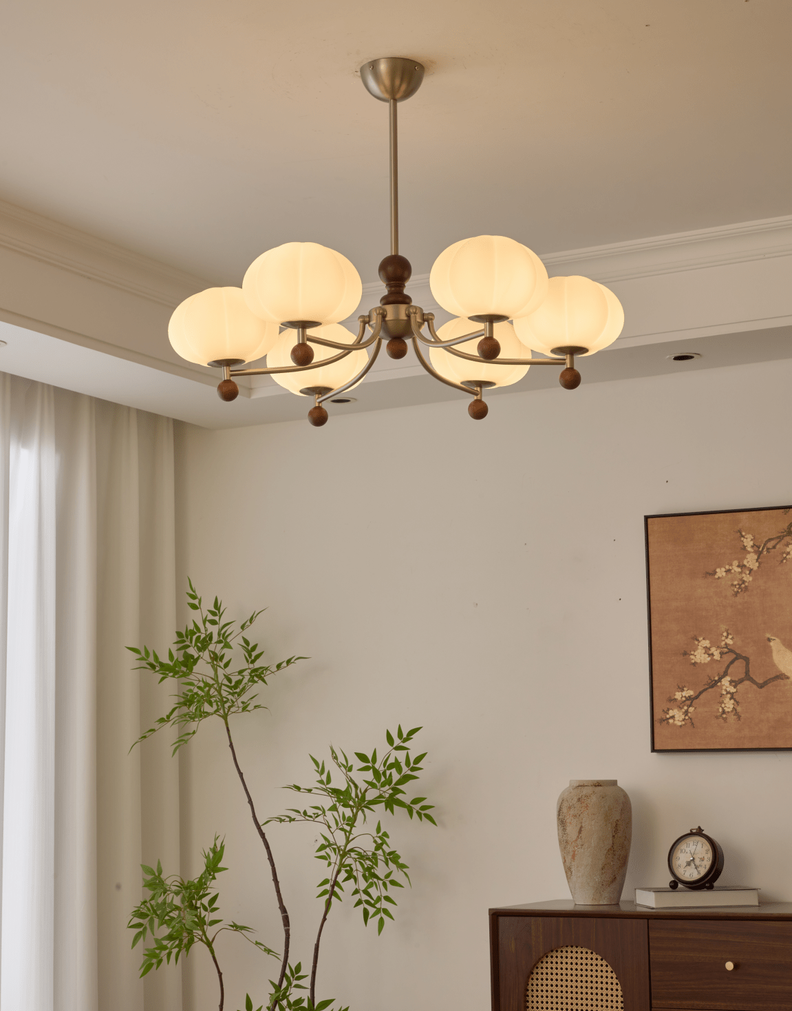 Emberlyn Bloom 6-Light Chandelier with Elegant Floral Design & Adjusta