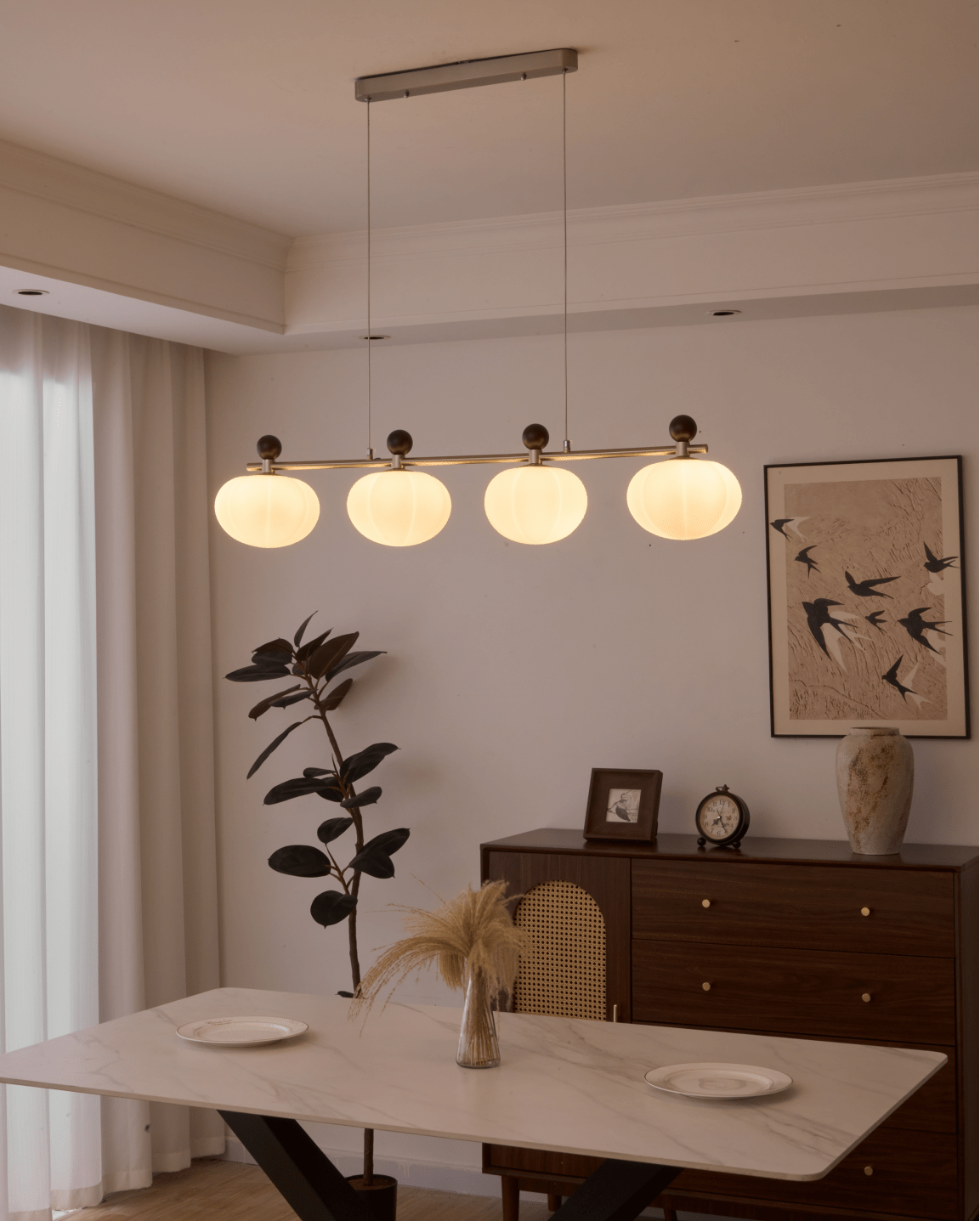 Emberlyn Bloom 6-Light Chandelier with Elegant Floral Design & Adjusta