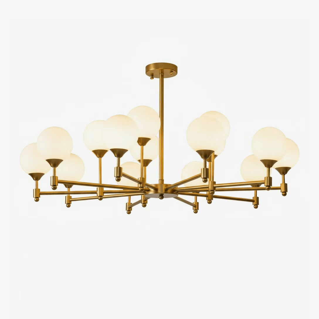 Alessio Globe Chandelier - Modern Design, Adjustable Height, LED Compa