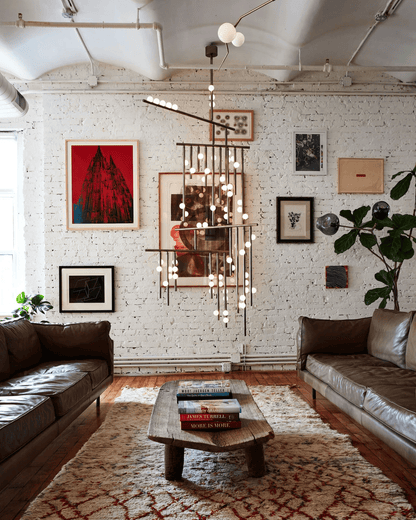 Elegant Brass Glass Drop Chandelier with Adjustable Height & LED Compa