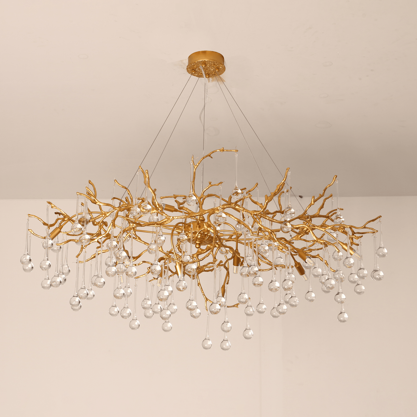 Elegant Bijou Chandelier with Adjustable Height and Crystal Accents