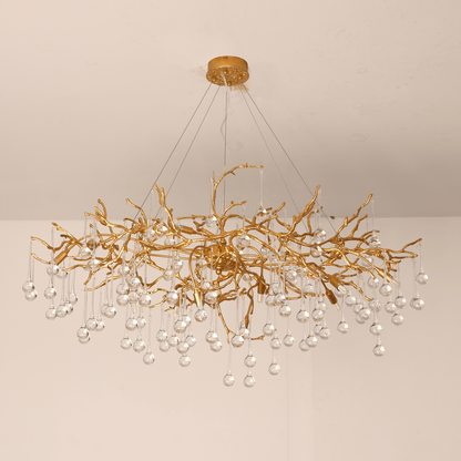 Elegant Bijou Chandelier with Adjustable Height and Crystal Accents