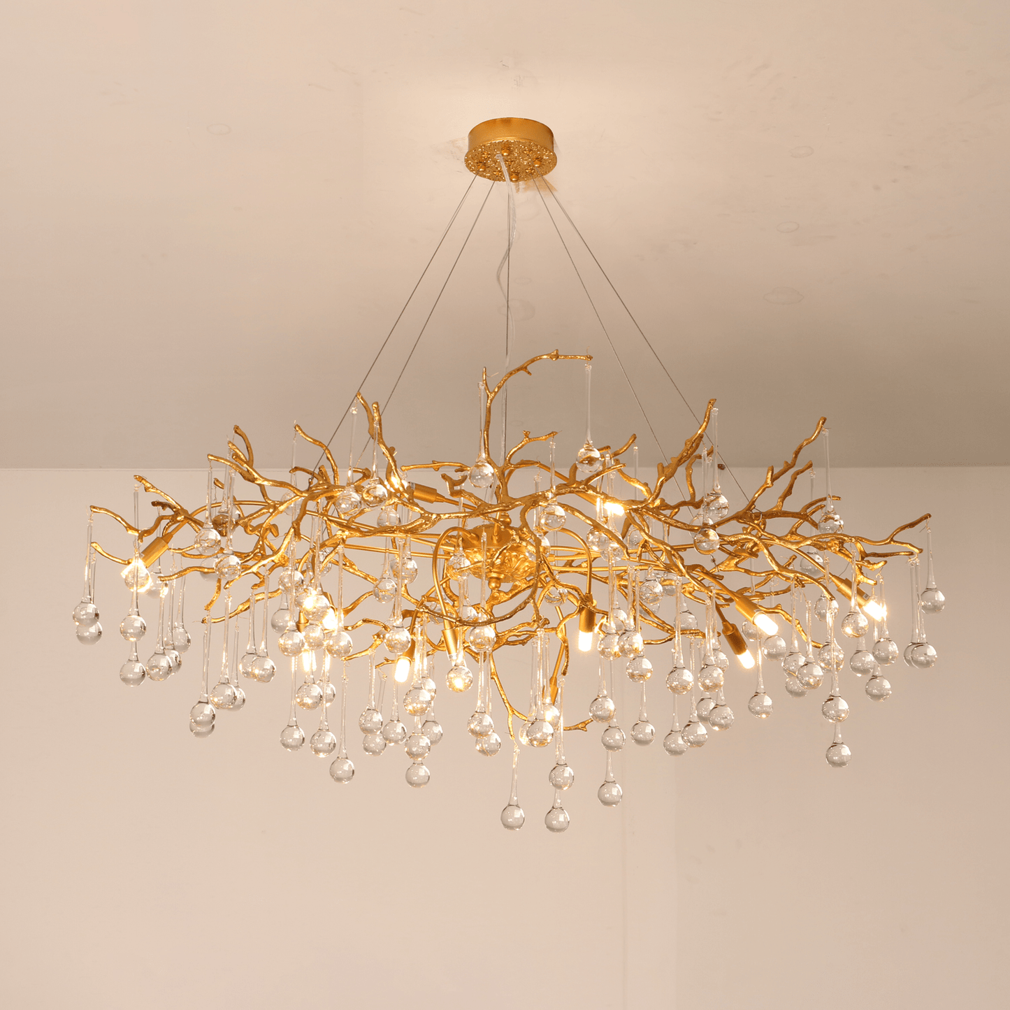 Elegant Bijou Chandelier with Adjustable Height and Crystal Accents