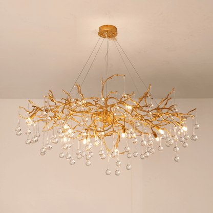 Elegant Bijou Chandelier with Adjustable Height and Crystal Accents