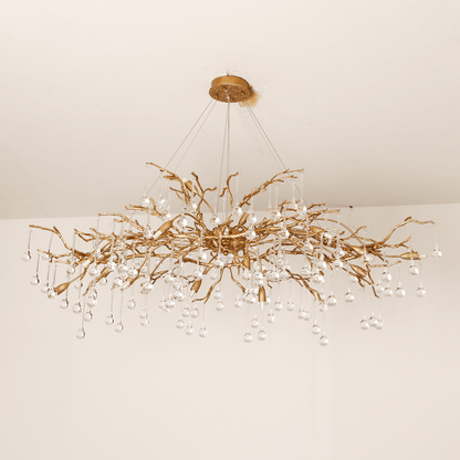 Elegant Bijou Chandelier with Adjustable Height and Crystal Accents