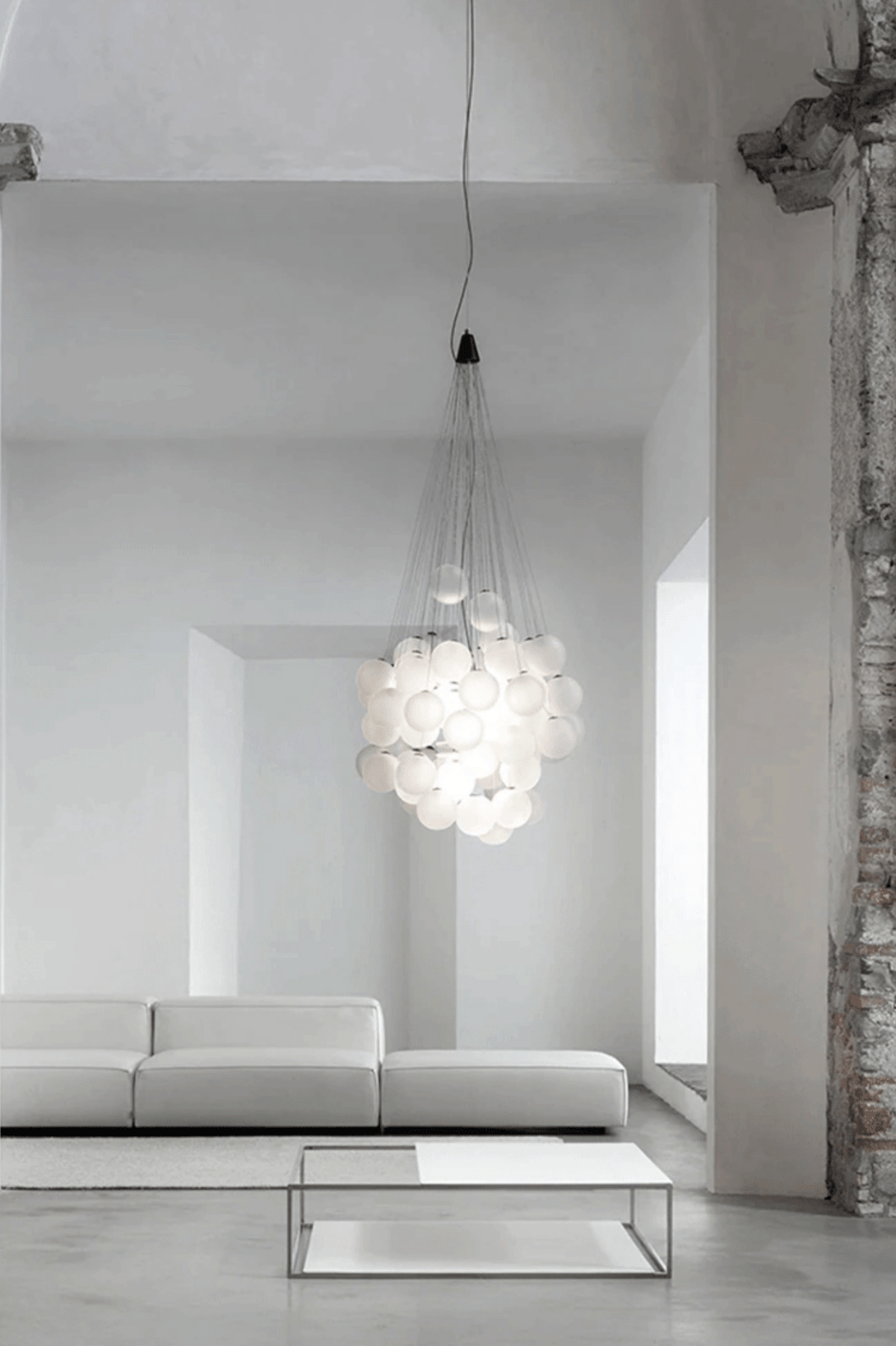 Cumulus Cascade Chandelier - Elegant Design with Adjustable Height & L