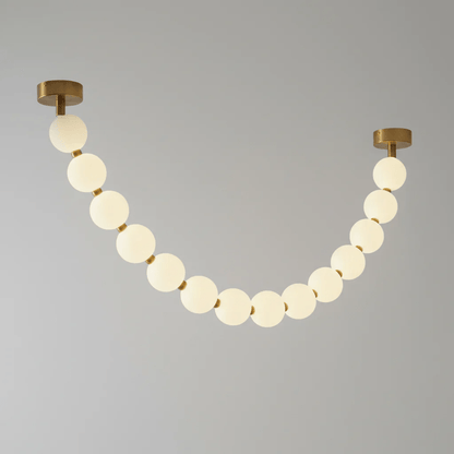 Elegant Pearl Ball Chandelier Necklace - Adjustable Length, Durable De
