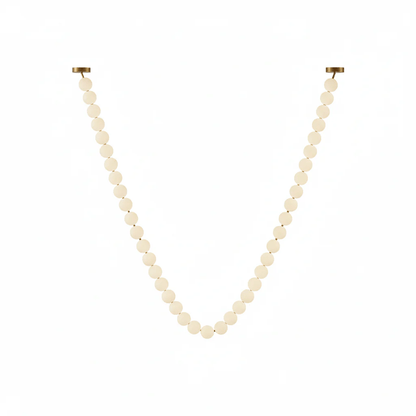 Elegant Pearl Ball Chandelier Necklace - Adjustable Length, Durable De