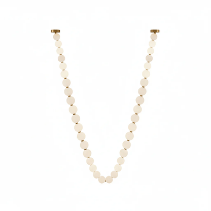 Elegant Pearl Ball Chandelier Necklace - Adjustable Length, Durable De